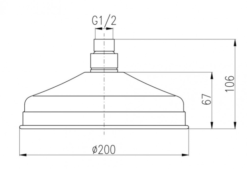 Верхний душ Rav Slezak 20х20 бронза KS0020SM - 1