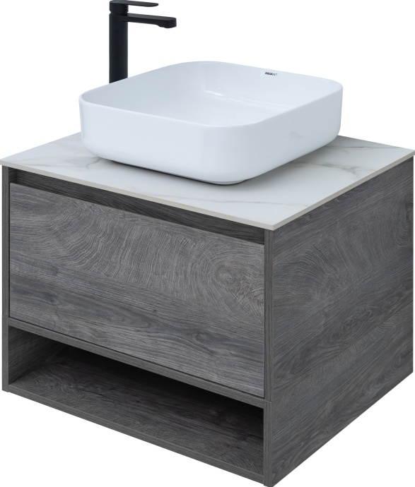 Тумба с раковиной STWORKI Карлстад 60 дуб рошелье, монте тиберио, с отверстием под смеситель в столешнице 425095 - 6