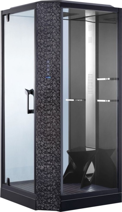 Душевая кабина Orans SR-89101LS черная, с баней 89101LB - 0