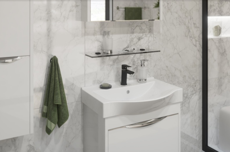 Полка STWORKI Glass Shelf 60 полкодержатели черные 3GW262TTKK000 - 1