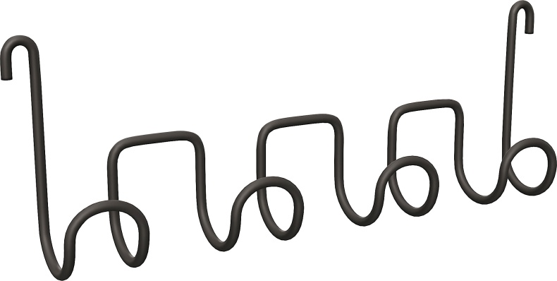 Крючок DIWO Смоленск П16543 четверной, черный муар - 0