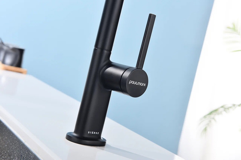 Смеситель для кухни Paulmark Neo темно серый - черный матовый Ne214419-401 - 9