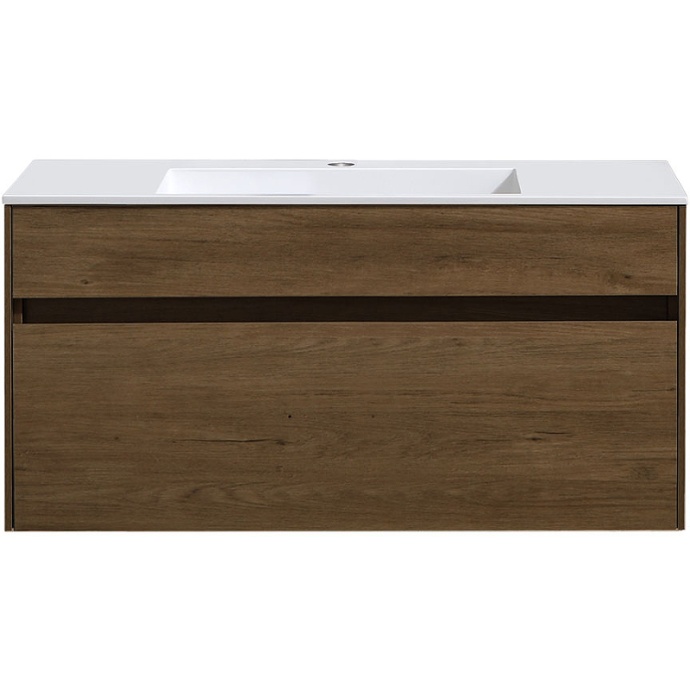 Тумба под раковину Vincea Luka 100 1 ящик темное дерево VMC-2C100TO - 0