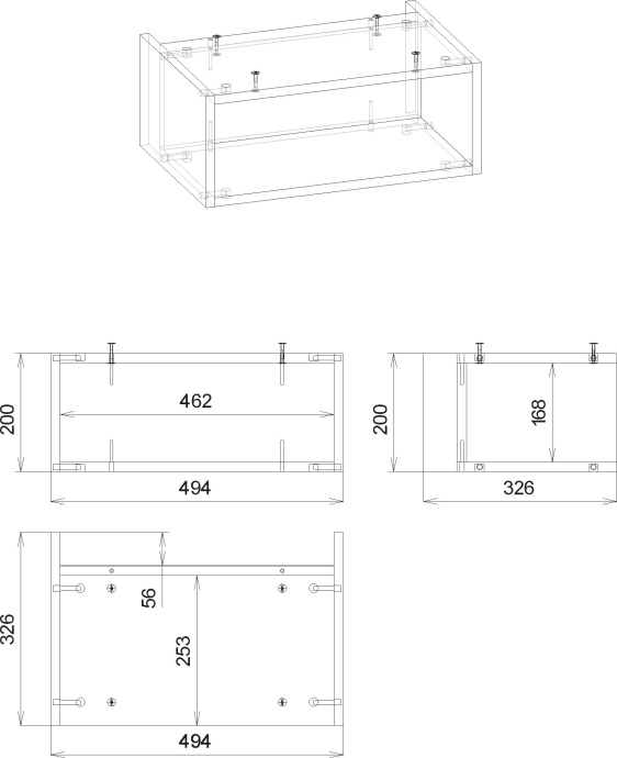 Полка Бриклаер Кристалл 50 под тумбу, муссон 4627125414817 - 2