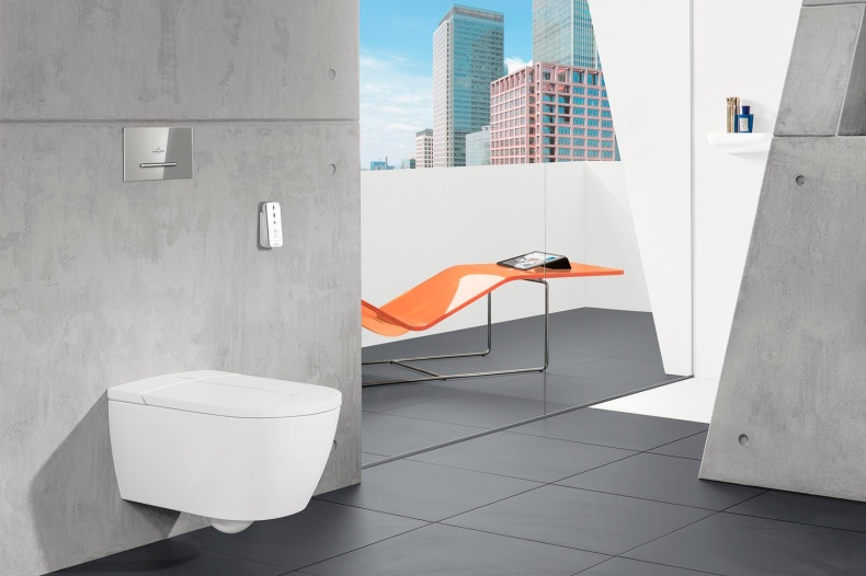 Унитаз подвесной Villeroy & Boch Viclean V0E100R1 альпийский белый, с функцией биде - 4