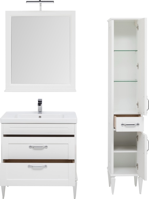 Мебель для ванной Aquanet Денвер 80 белый глянец - 5