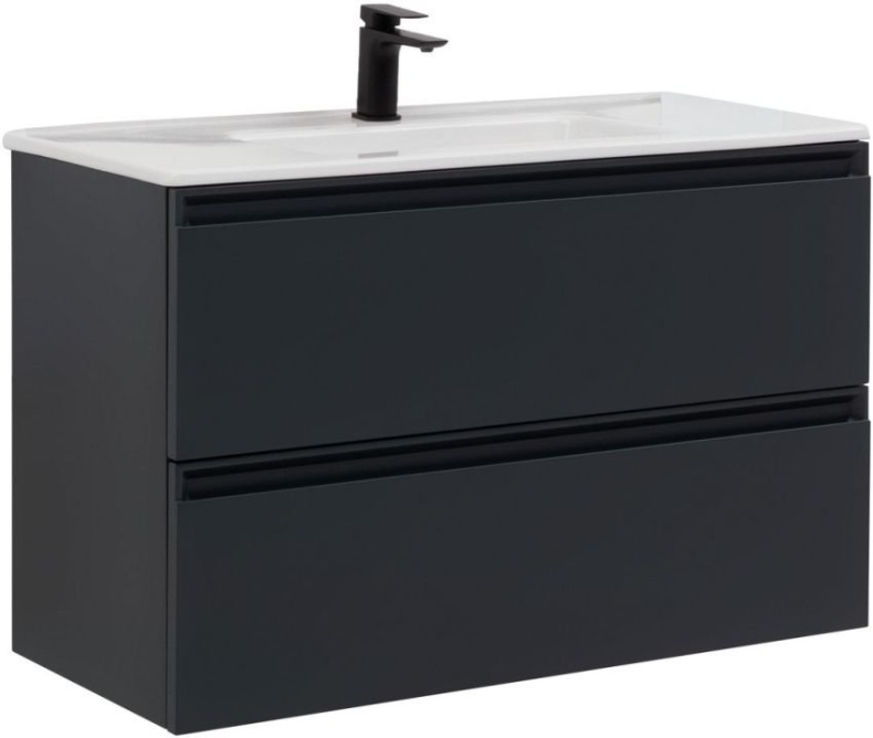 Тумба под раковину Allen Brau Eclipse 100 черный матовый 1.E1003.AM - 0