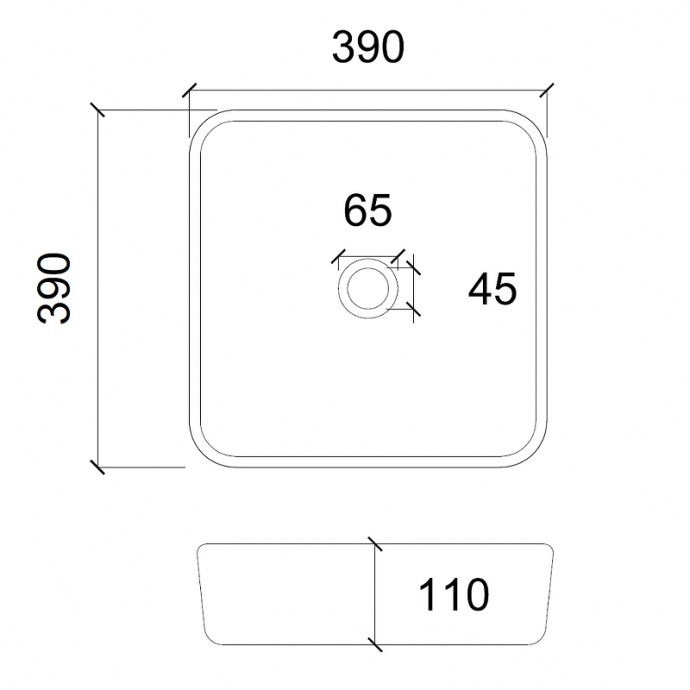 Накладная раковина Abber Glas 39 прозрачная AK2311 - 1