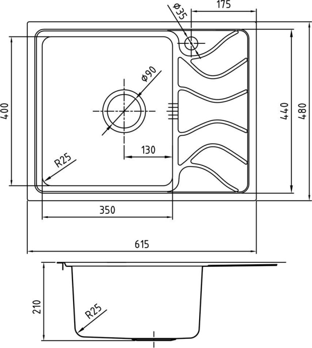 Мойка кухонная Iddis Reeva REE61SLi77 - 1