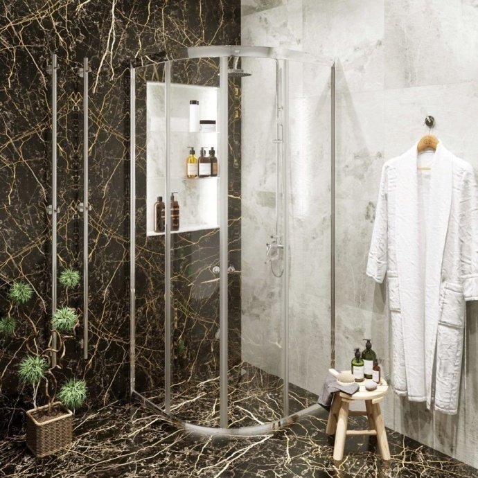 Душевой уголок Agger A01 080TCR/G 80х80, прозрачное стекло A01-080TCR/G - 0