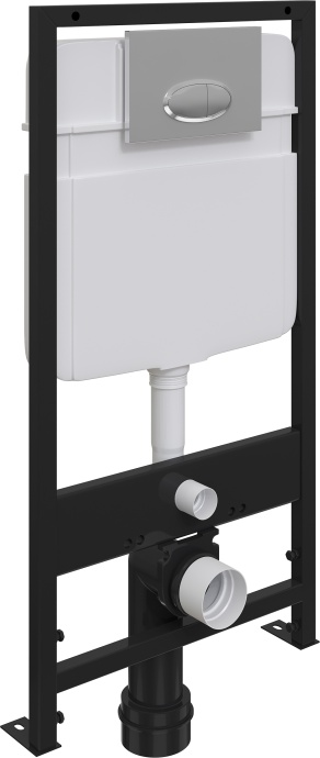 Комплект Унитаз подвесной STWORKI Монтре SETK3204-2616 безободковый, с микролифтом + Система инсталляции для унитазов EWRIKA ProLT 0026-2020 с кнопкой смыва 0051 хром 559974 - 1