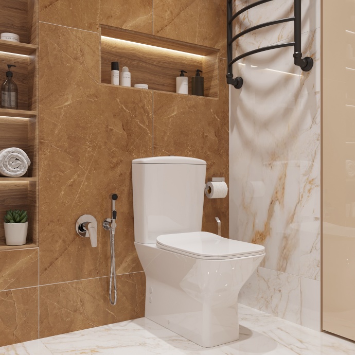 Унитаз-компакт STWORKI Дублин SETK3504-0316 безободковый, с микролифтом SETK3504-0316-001-1-6200 - 1