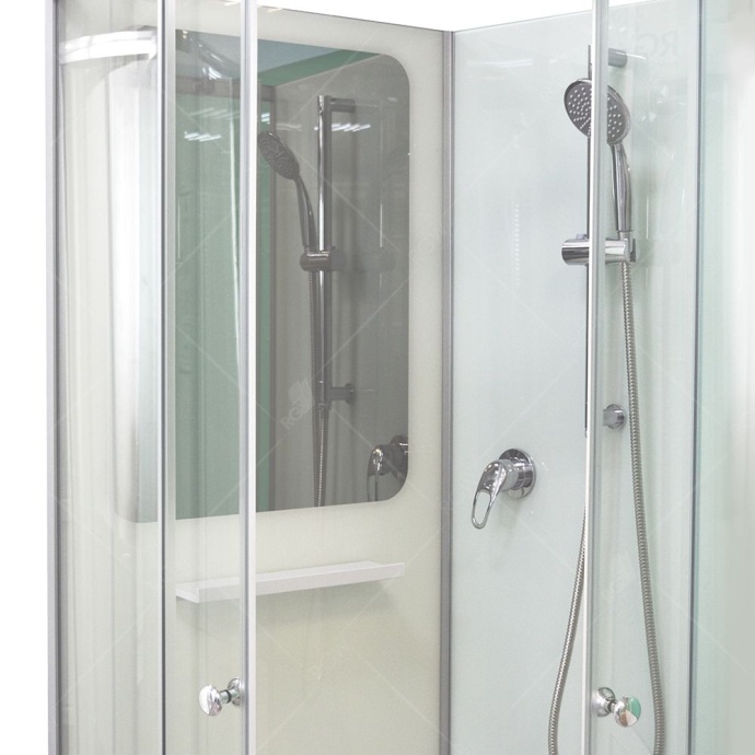 Душевая кабина  80*80*200 RGW AN-208 Полукруг/мат. хром/Прозрачное/5 мм (3 уп.) 381320888-12 - 7