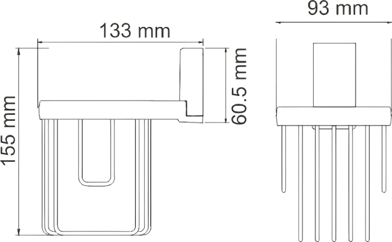 Держатель освежителя воздуха Wasserkraft Abens черный матовый K-3245 - 2