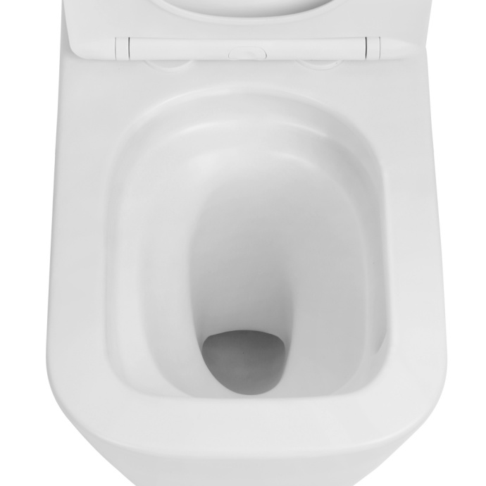 Унитаз ABBER Rechteck AC1210TMW компакт белый матовый, безободковый, смыв торнадо - 7