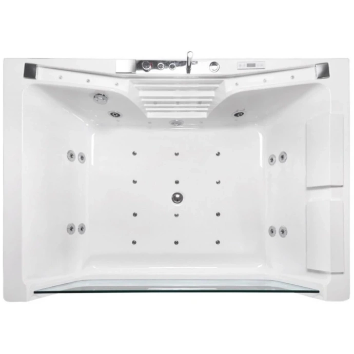 Акриловая ванна Frank 170х120 белая с гидромассажем 2017439109 - 0