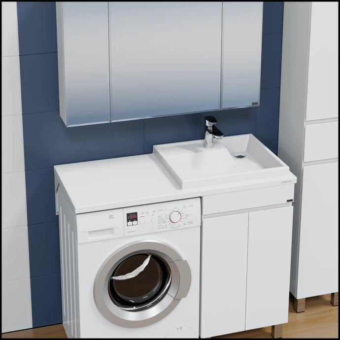 Раковина над стиральной машиной Санта Юпитер 110 R белый 900132 - 4