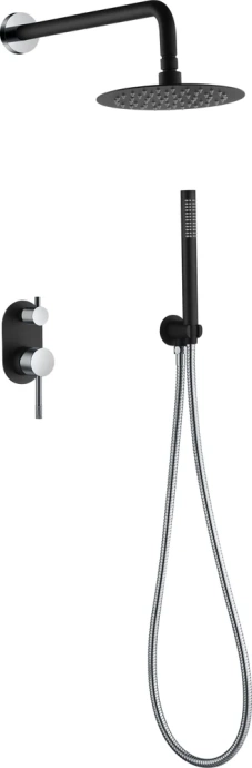 Душевой комплект Boheme Uno черный, хром  464-BCR - 0