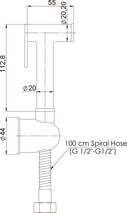 Гигиенический душ GPD хром STS04 - 1