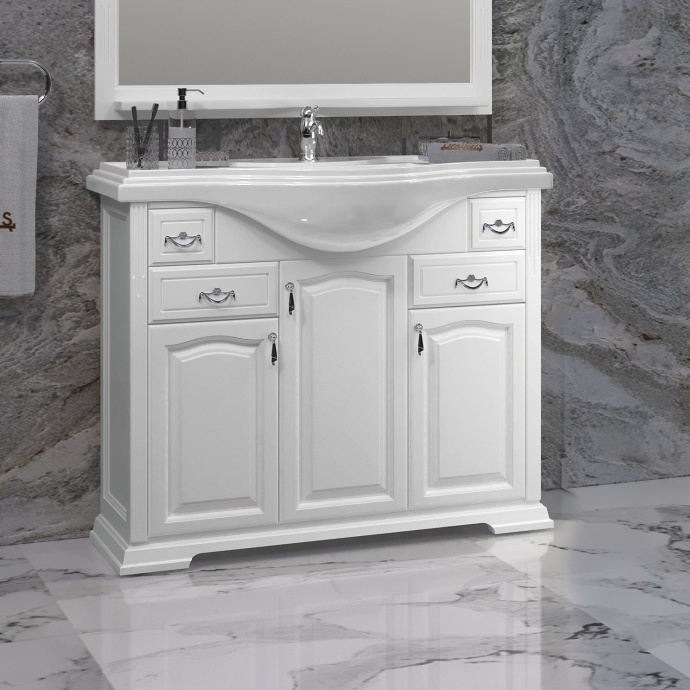 Тумба для комплекта Opadiris Риспекто 100 белая матовая Z0000012631 - 0