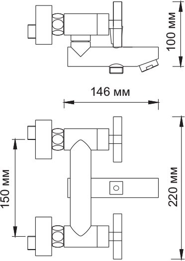 Смеситель Wasserkraft Weser 7801 для ванны с душем - 10