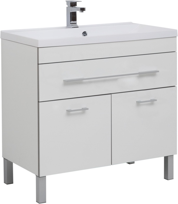 Мебель для ванной Aquanet Верона 90 белая, 1 ящик, 2 двери - 1