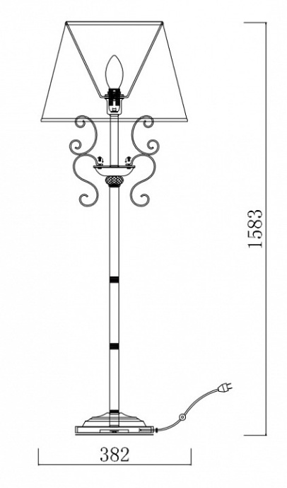 Торшер Freya Driana FR2405-FL-01-BZ - 3