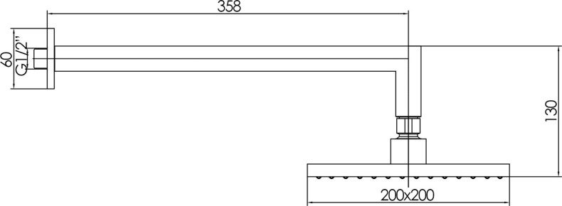 Верхний душ E.C.A. Tiera 102145031EX - 1