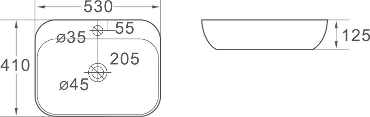 Раковина SantiLine SL-1024 - 1