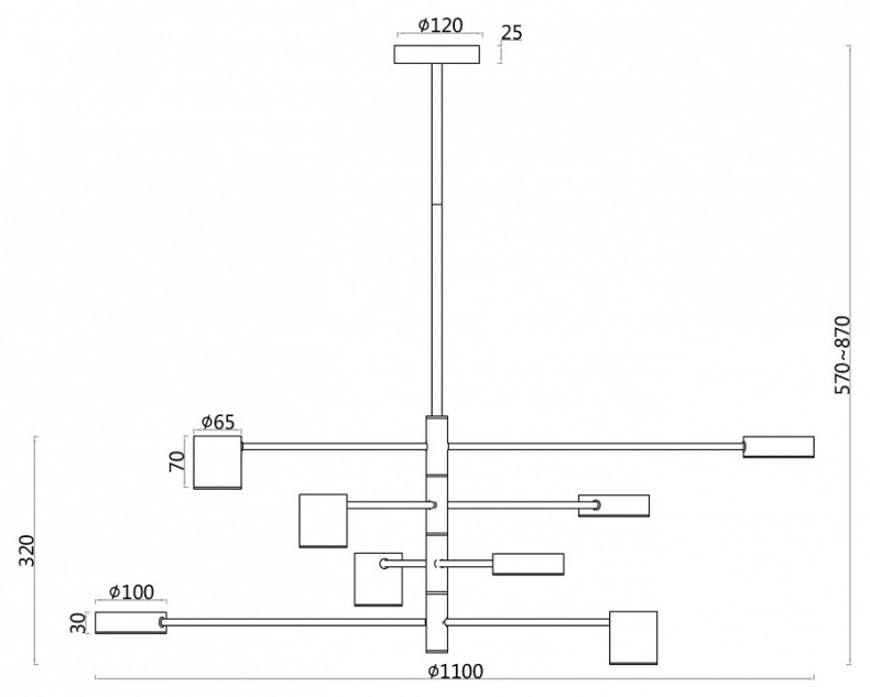 Подвесная люстра F-promo Ducan 3094-8P - 1