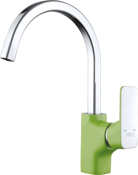 Смеситель для кухонной мойки D&K  зеленый, хром  DA1432412 - 0