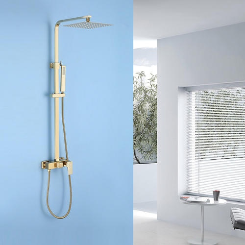 Душевая стойка Abber Daheim золото, матовый  AF8220G - 1