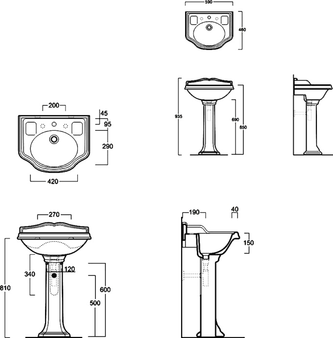Раковина Simas Arcade AR814 с 1 отв. AR814 1 - 5