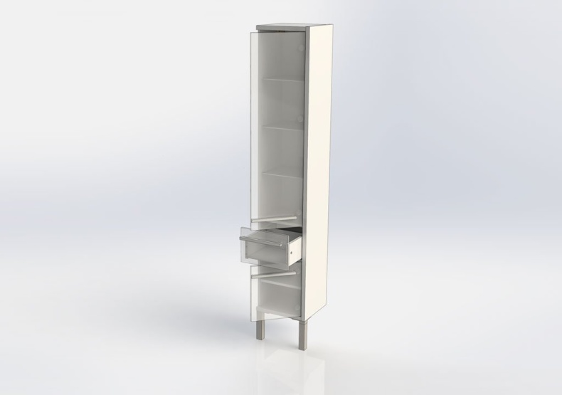 Шкаф-пенал Aquanet Фостер 35 белый, эвкалипт мистери 202062 - 6