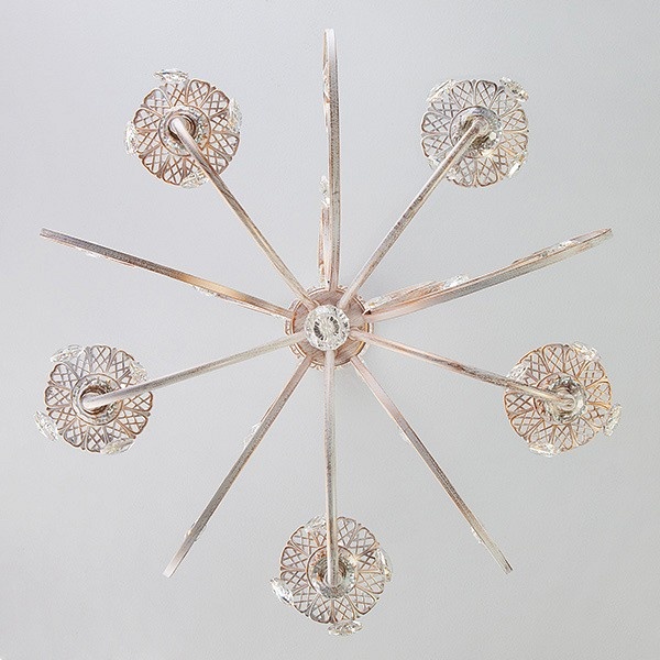 Подвесная люстра Eurosvet Alda 3305/5 белый с золотом/прозрачный хрусталь Strotskis - 2