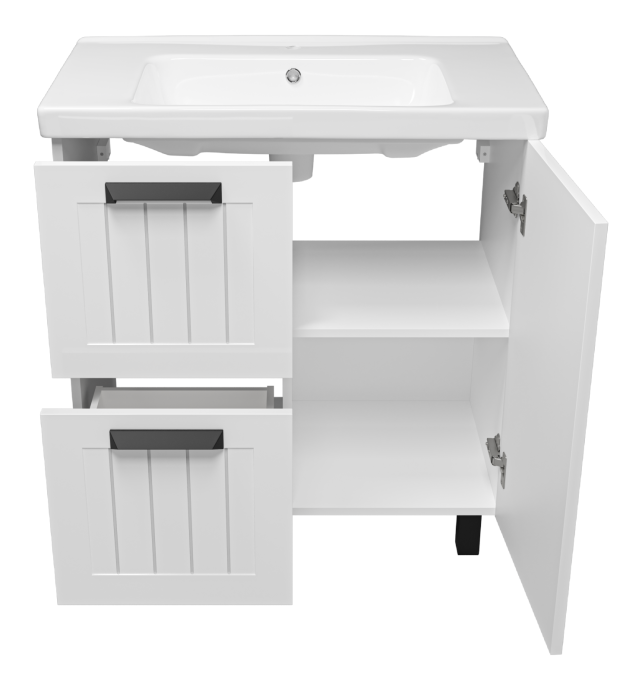 Тумба под раковину Misty Спарта 80 белая матовая П-Спа-06080-01-012Я - 1