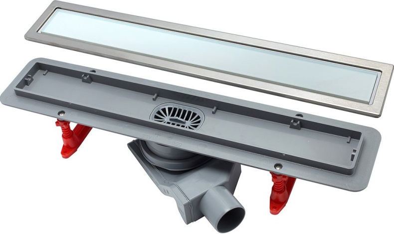 Душевой лоток Pestan Confluo Premium Line 450 белое стекло/сталь 13000281 - 2