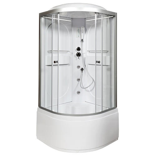 Душевая кабина Deto L 90х90 с гидромассажем, хром  L690LED+GM - 0