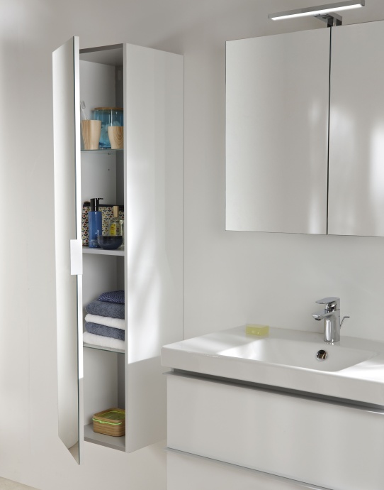 Шкаф-пенал Jacob Delafon Odeon Up EB873RU-J5 с зеркалом белый блестящий - 4