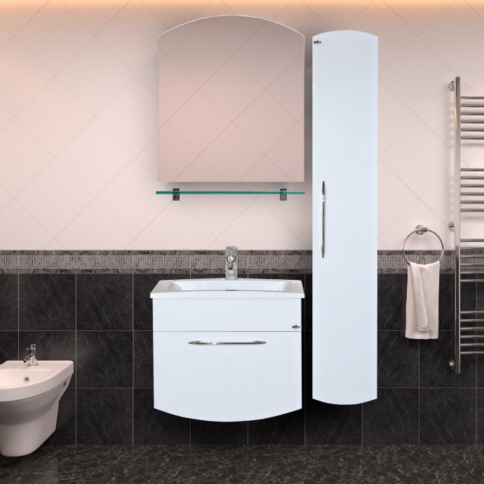 Шкаф-пенал Misty Корсика 30 белый жасмин R Л-Кор05030-01ПоП - 1