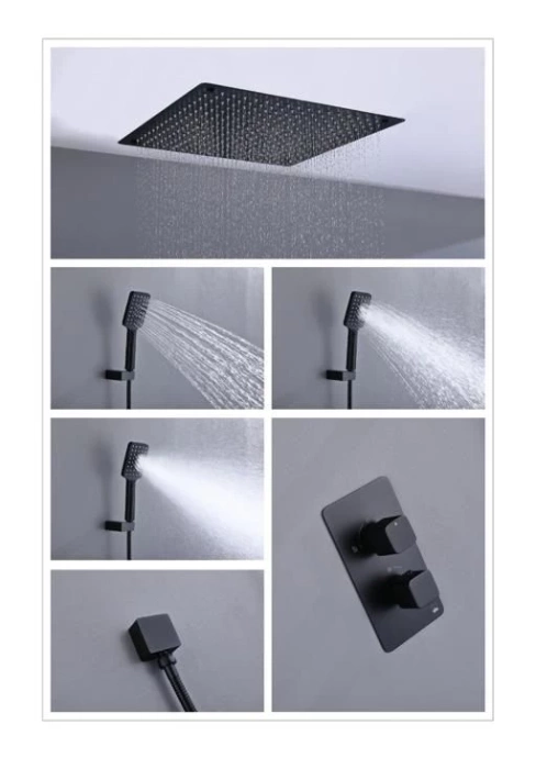 Душевая система встроенная с термостатом Timo Petruma SX-5019/17SM золото матовое - 3