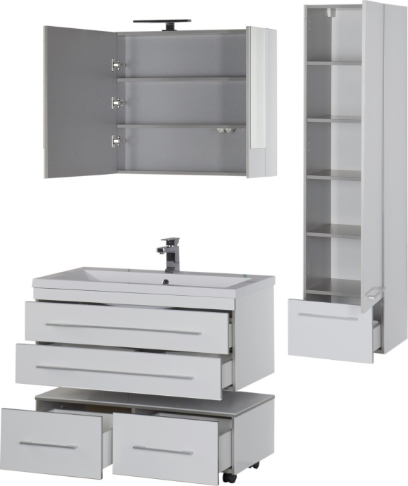 Тумба с раковиной Aquanet Верона 100 подвесная белая 175382 - 33