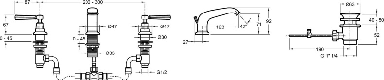 Смеситель Jacob Delafon Cleo 1889 для раковины E24305-CP - 1