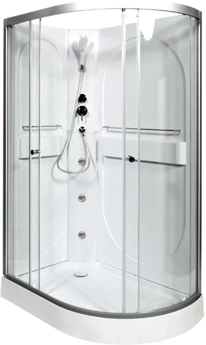 Душевая кабина L 120х80 с гидромассажем, без крыши  L602LNGM - 1
