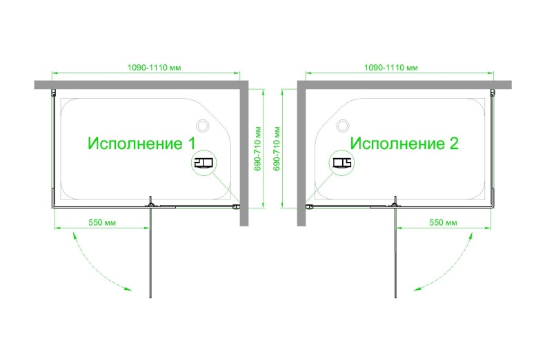 Душевой уголок Royal Bath HPVD 110х70 профиль белый стекло прозрачное RB7110HPVD-T - 3