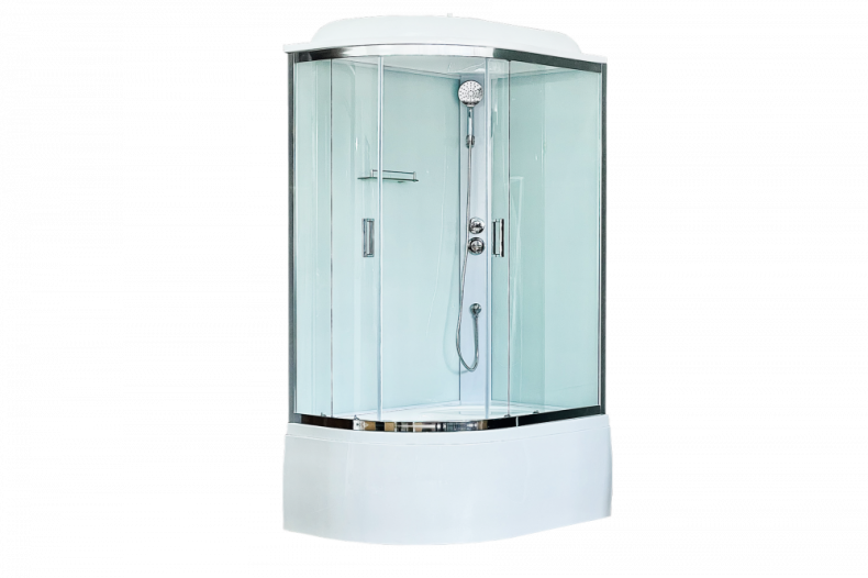 Душевая кабина Royal Bath 120х80 правая хром стекло прозрачное RB8120BK5-WT-CH-R - 0