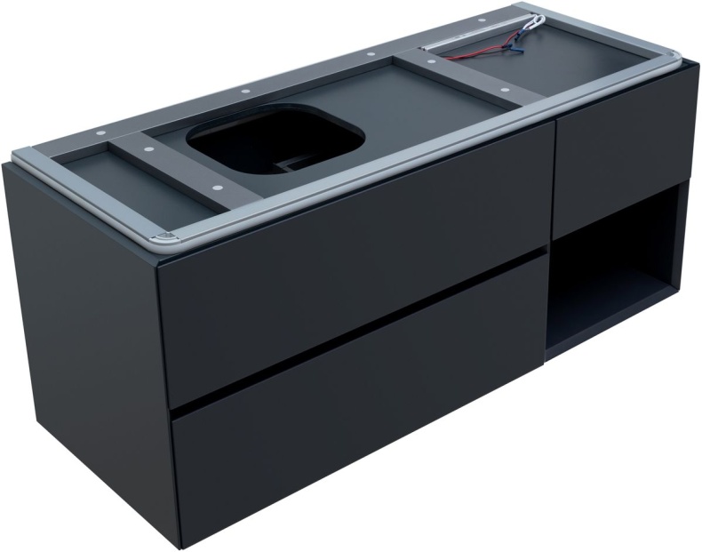 Тумба под раковину Allen Brau Infinity 120 L черный матовый 1.21005.AM - 7