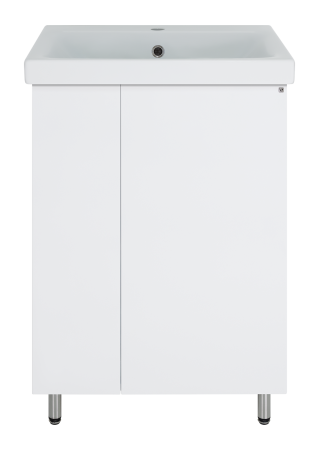Тумба под раковину напольная Misty Лира 60 белая глянцевая Пр-Лир06060-50 - 1