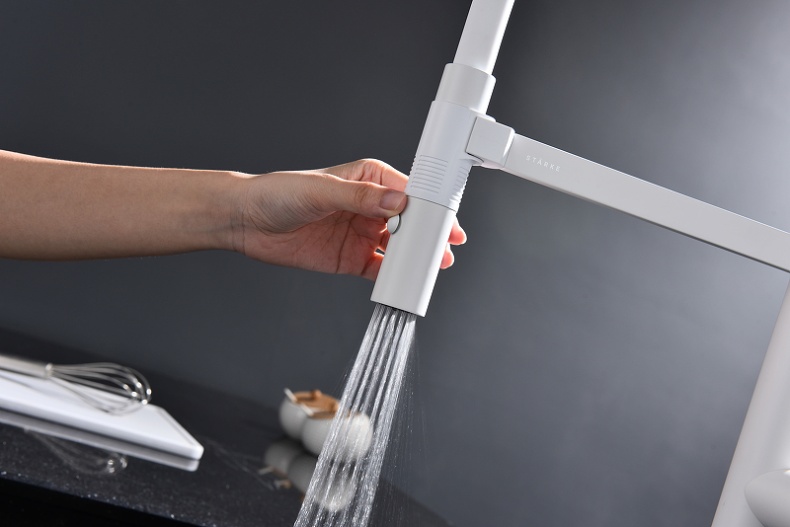 Смеситель для кухни Paulmark Leader белый матовый Le214101-431 - 5