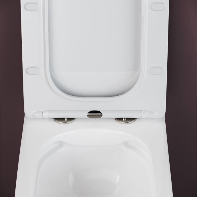 Унитаз подвесной Ceramica Nova Metric Rimless с микролифтом, безободковый CN3007 - 6